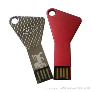 Steel Key USB Disk with UDP High Speed Chips, Stoving Varnish and Laser Logo Service